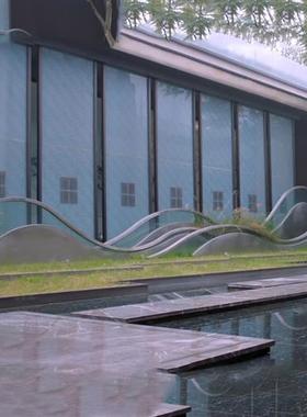 不锈钢假山石片雕塑铁艺金属水景观园林户外庭院背景装饰摆件定制