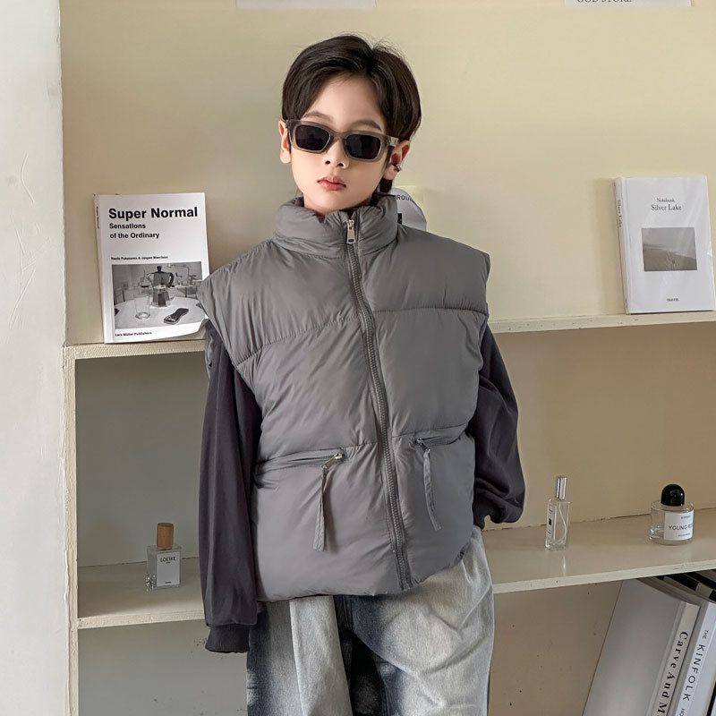 秋冬季儿童新款羽绒立领棉服马甲背心男女童中大童休闲保暖童装,淘宝优惠券,粉丝福利购,淘宝优惠卷