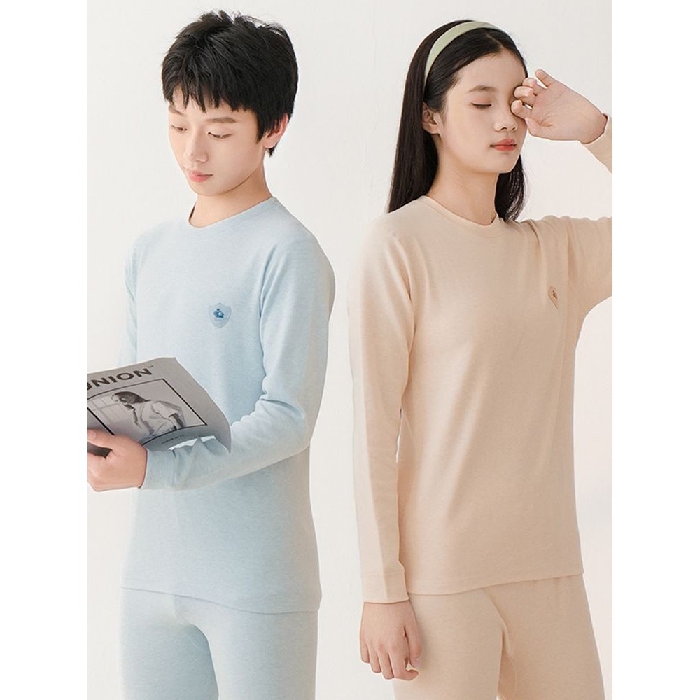 青少年舒绒保暖内衣套装男大童秋衣秋裤女高初中学生棉毛纯棉睡衣,淘宝优惠券,粉丝福利购,淘宝优惠卷