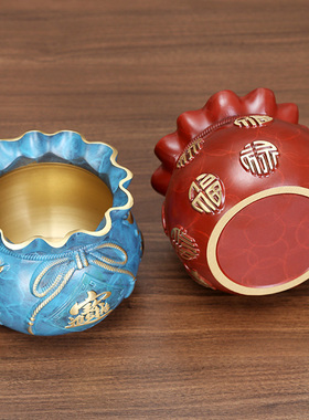 全铜聚宝盆钱袋礼品摆件家居客厅