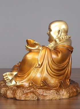 黄铜弥勒佛像摆件工艺品大肚笑佛