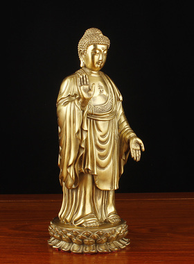 铜释迦牟尼佛佛像摆件大日如来佛祖铜像家居客厅摆件铜灵山大佛