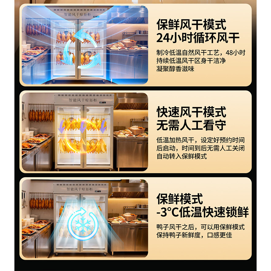 阁兰喜智能晾鸭柜烧鹅烧腊烘干机晾胚柜凉烤鸭风干柜风冷吹鸭柜,淘宝优惠券,粉丝福利购,淘宝优惠卷