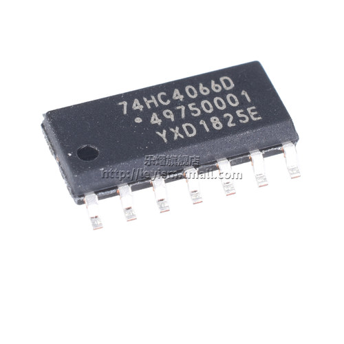乐熠 74HC4066D,653 SOIC-14 贴片IC 四路单刀单掷模拟开关芯片 - 图0