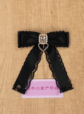 蕾蕾系百搭蝴蝶结方钻胸针饰品