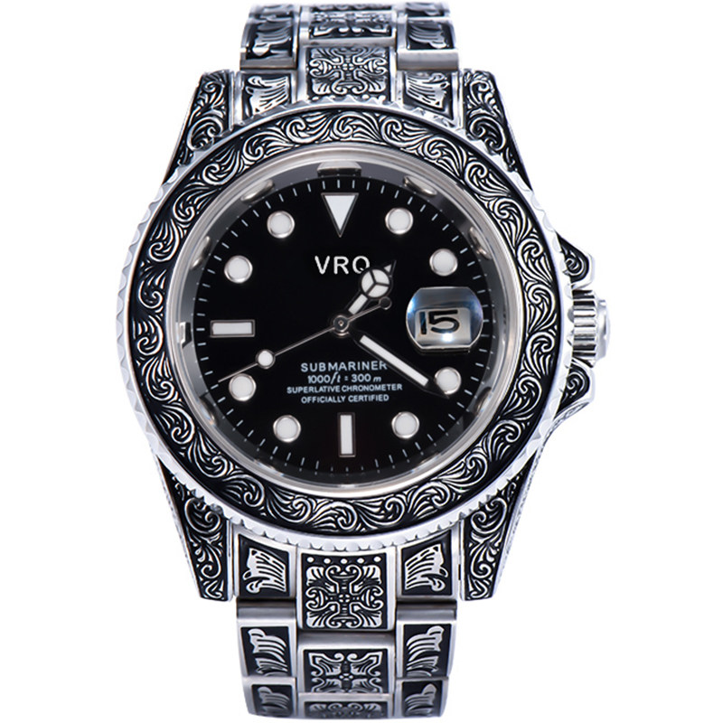 vrq女全自动浮雕商务防水机械表 vrq国产腕表