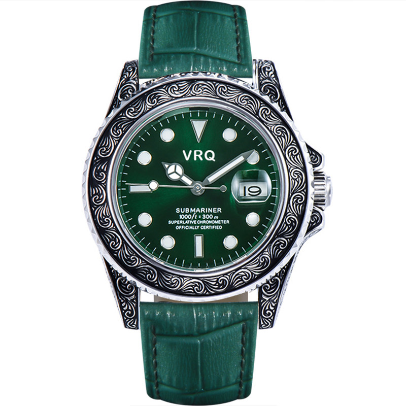vrq女全自动浮雕商务防水机械表 vrq国产腕表