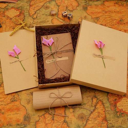 信纸信封套装古风浪漫情人节表白告白情书复古礼品盒七夕礼物包邮复古牛皮小清新创意教师节礼物礼盒套装 - 图1