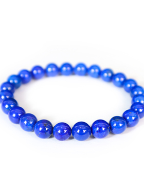 香港安伯曼收藏级阿富汗青金石全珠手串7-8mm