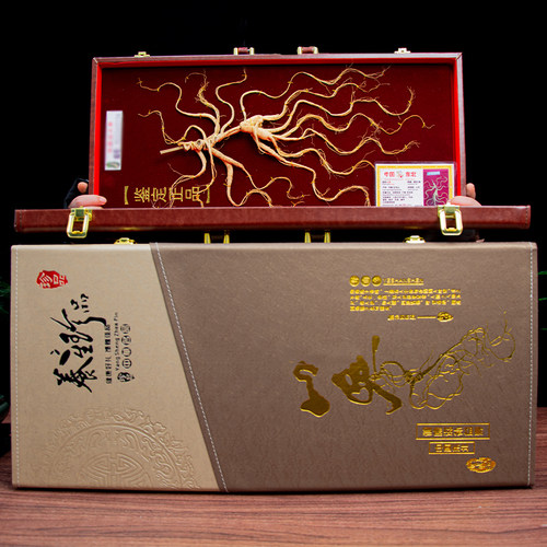 吉林人参长白山人参山参礼盒移山参干人参节日送礼一等品泡酒料 - 图0