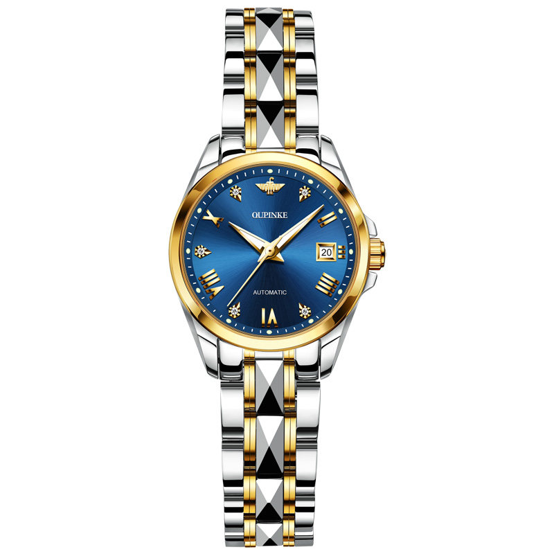 女士2021年新款正品名牌瑞士机械表 欧品客隆坤国产腕表