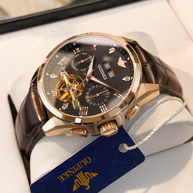 男士全自动瑞士2021年新款机械表 欧品客隆坤国产腕表