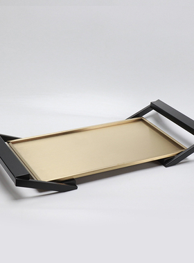 新中式风铁艺金属钥匙收纳托盘