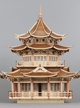 木新中式雕塑台装饰柜古建筑摆件