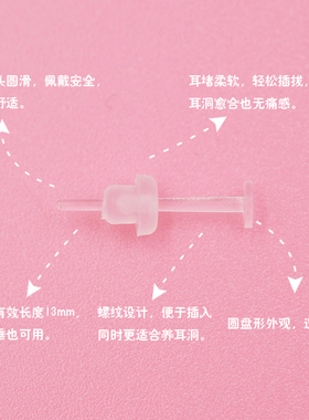 佩耳福树脂养耳洞耳钉隐形专业