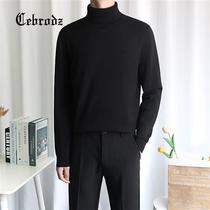 Cebrodz France high collar sweater mens body autumn winter needles weaters Korean version trendy men hitch undershirt