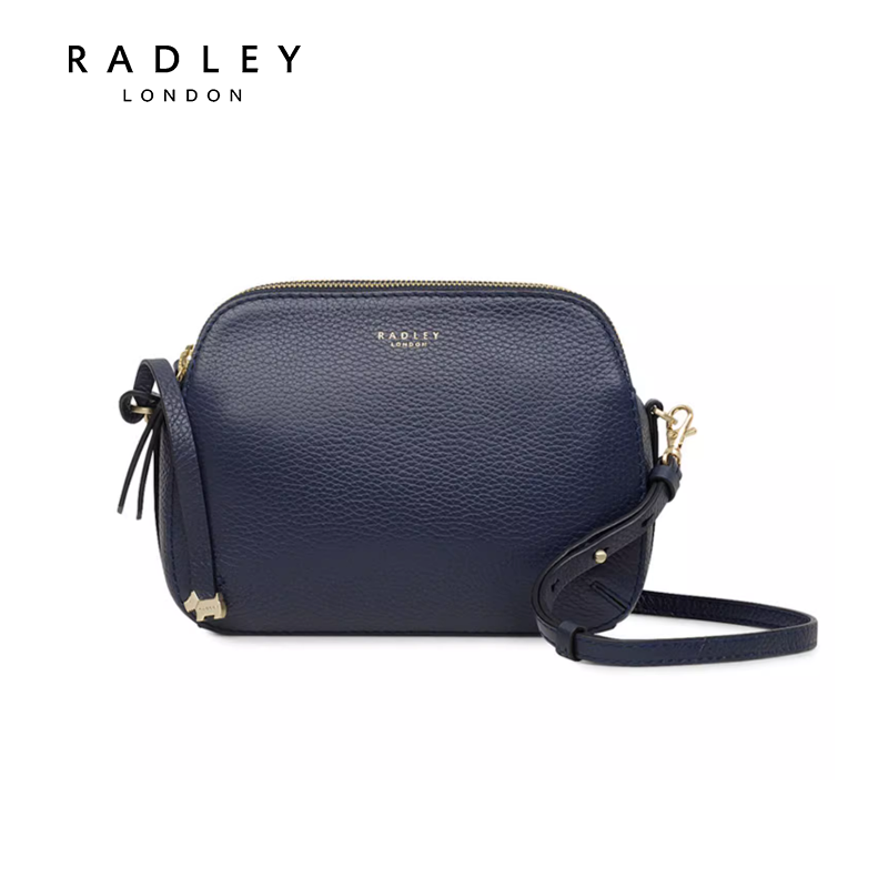 radley中号拉链牛皮细肩带斜挎包 radley女士包袋