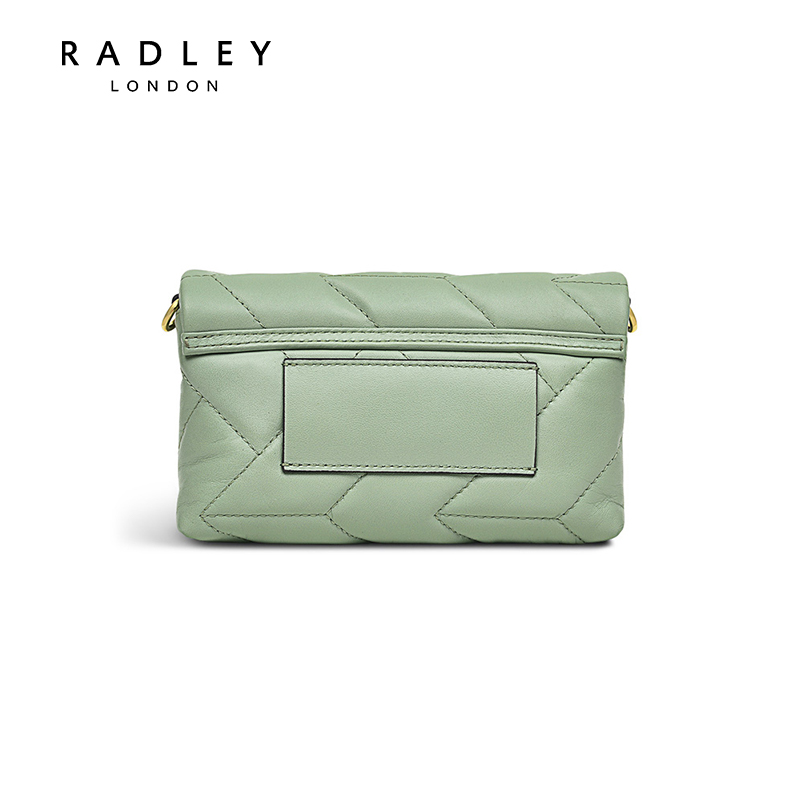 Radley英国奢品浅绿羊皮斜挎信封包菱格纹约会甜美风气质通勤22FW-图0