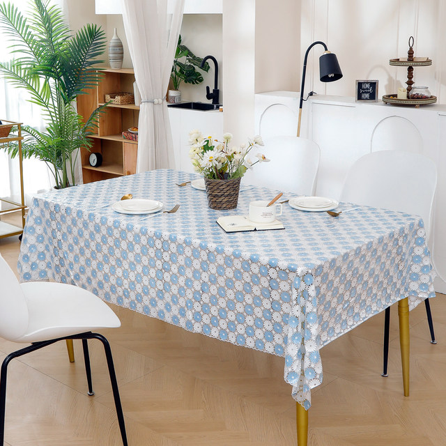PVC lace tablecloth waterproof and oil-proof without washing