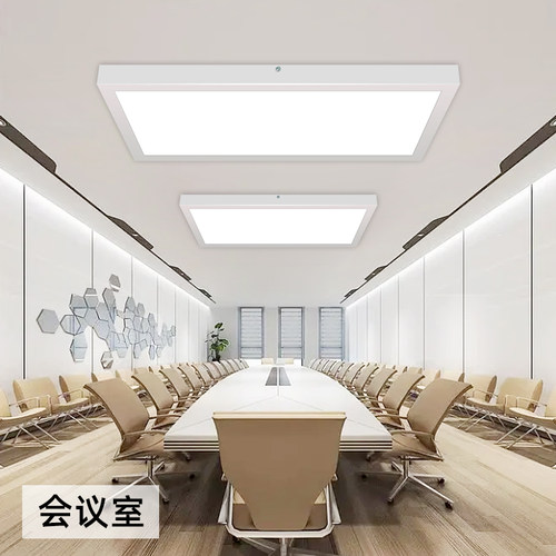 600x600led明装平板灯吸顶30*120石膏水泥顶天花面板吊顶600x1200 - 图1