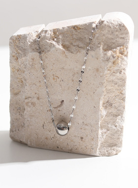 个性简约吊坠钛钢女ins锁骨链