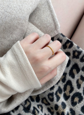 ins不掉色小众简约百搭戒指