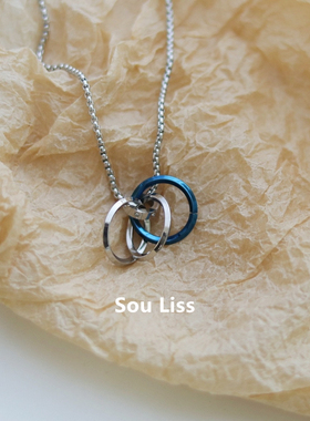 三环不掉色闺蜜情侣项链