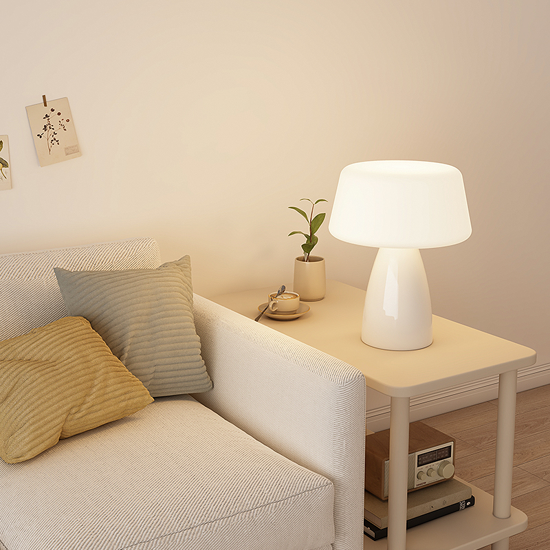 【国补20%】箭护眼蘑菇台灯简约奶油风卧室灯书桌全光谱床头灯牌