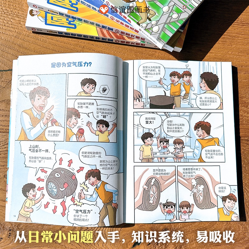 阿德老师的科学教室全5册给小学生的沉浸式漫画科学课堂物理课外阅读6-12岁趣味满足孩子求知欲科普类绘本书籍生物图画书-图0