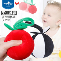 Toddler newborn red ball baby vision training toy cloth ball soft baby practice visual auditory red