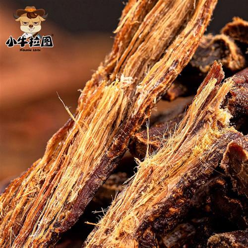 小牛拉图内蒙古超干手撕风干牛肉干小吃零食香麻辣正宗特产500g