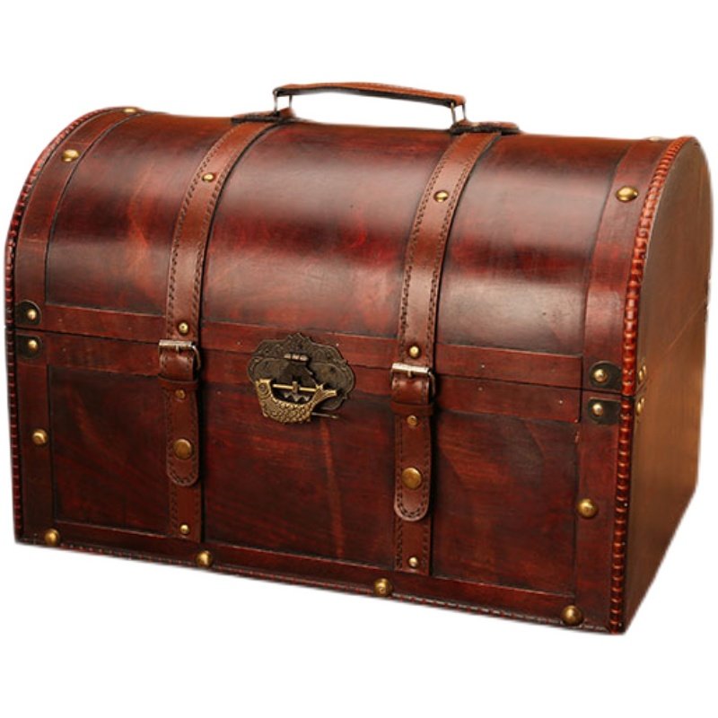 复古收纳箱带锁密码箱保险箱家用儿童玩具木箱子储物百宝箱收纳盒,淘宝优惠券,粉丝福利购,淘宝优惠卷