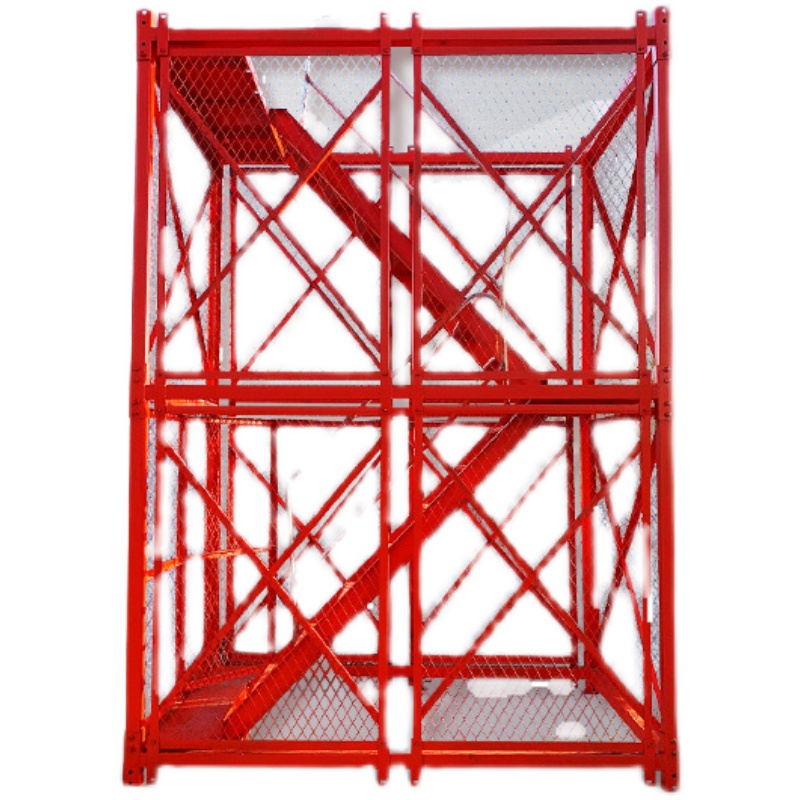 基坑安全梯笼高墩铁路防护网路桥施工爬梯加厚组合建筑工地人字梯-图3