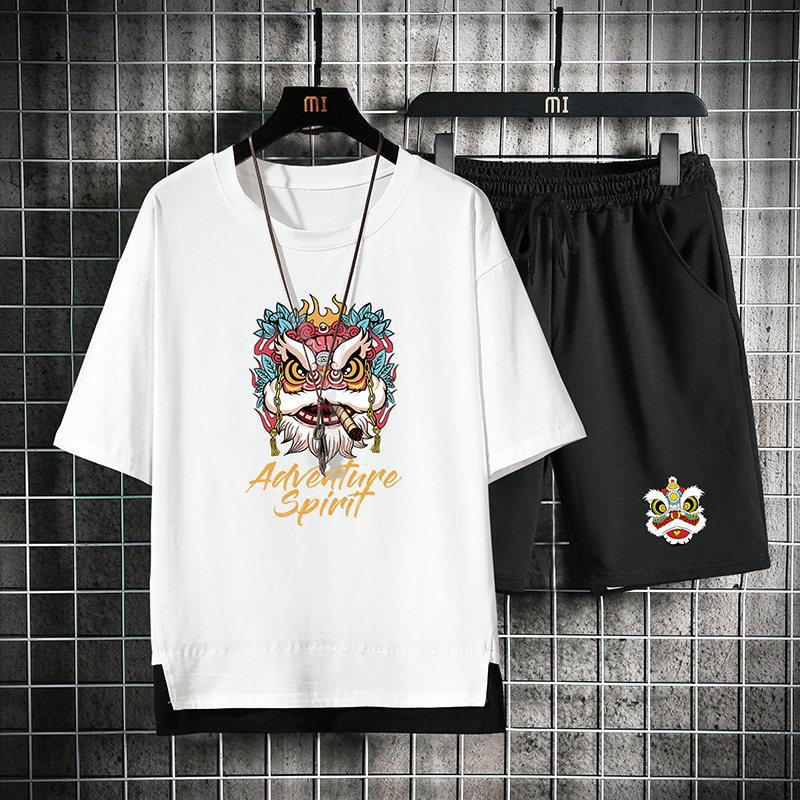 夏季宽松休闲简约青少年学生睡衣 格迪格奈睡衣/家居服套装