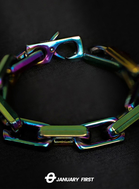 男女钛钢欧美O形设计手链