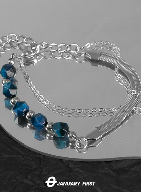 男钛钢原创设计串珠手链