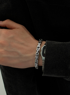 男女钛钢欧美帝王链手链