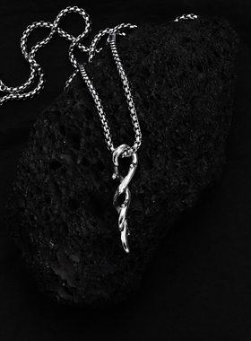 钛钢钛钢男女荆棘项链