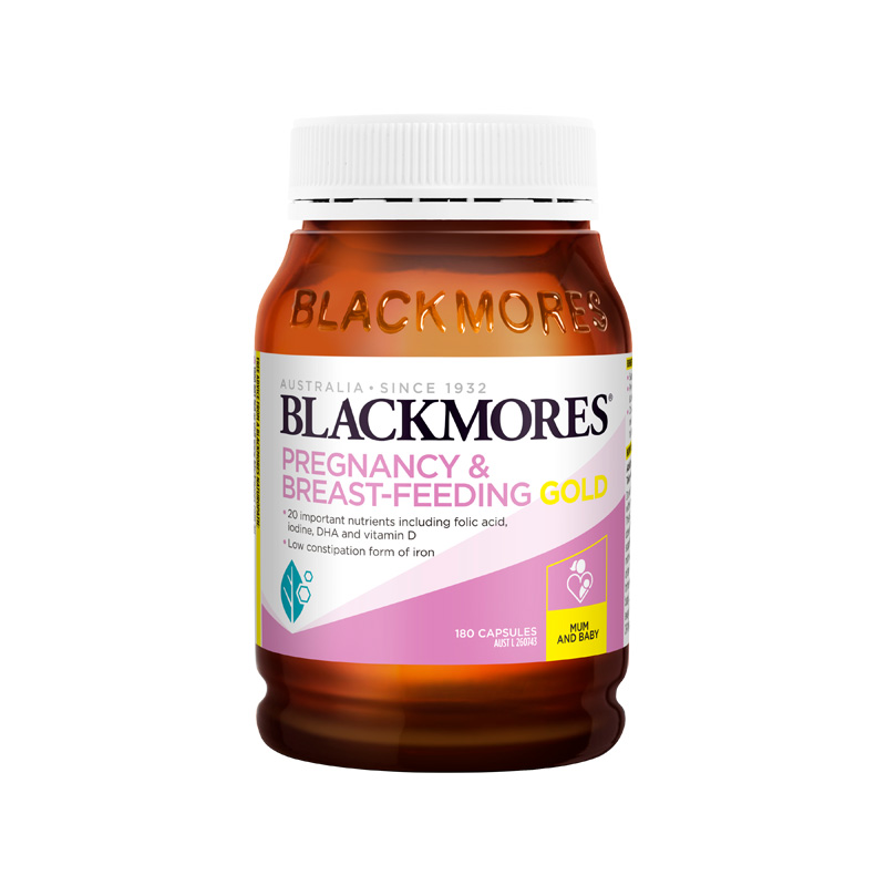 blackmores 180粒叶酸黄金营养素 HealthMore海外孕产妇叶酸