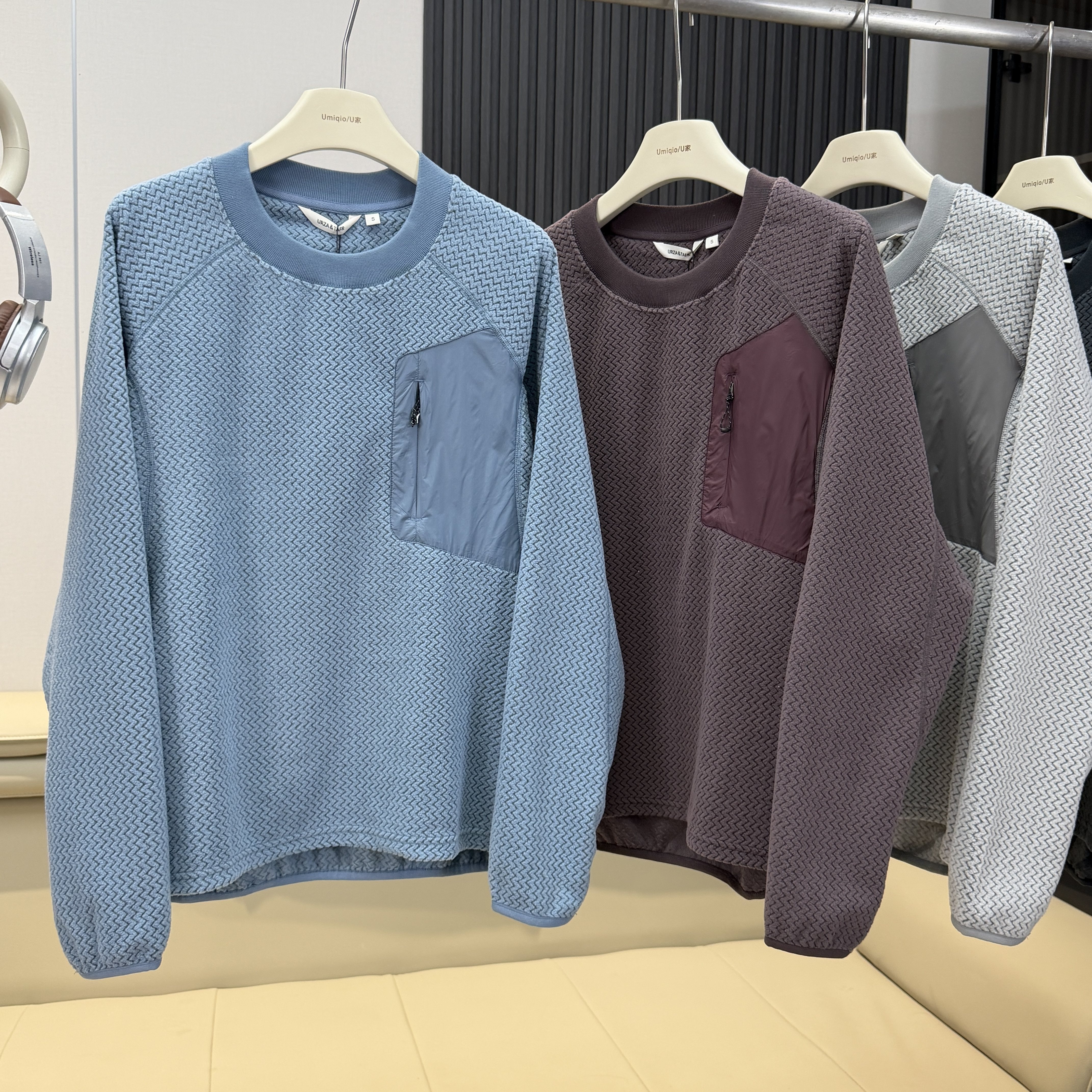 棵米ai蕉家！户外山系情侣款宽松波浪纹徒步登山抓绒衣卫衣打底衫,淘宝优惠券,粉丝福利购,淘宝优惠卷