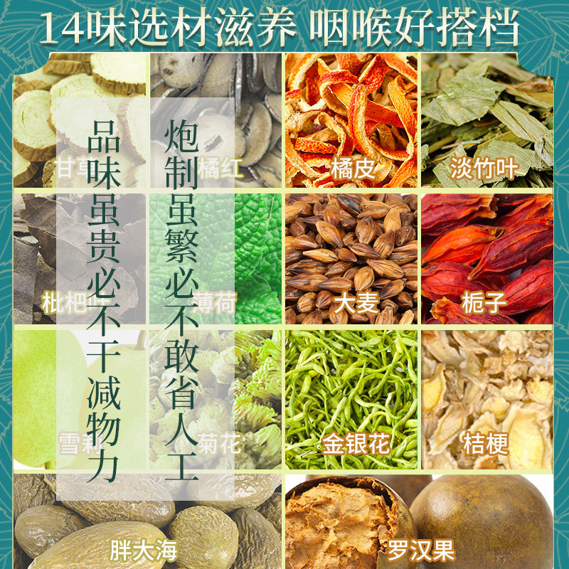 北京同仁堂雪梨枇杷金银花胖大海 海那边滋补养生养生茶