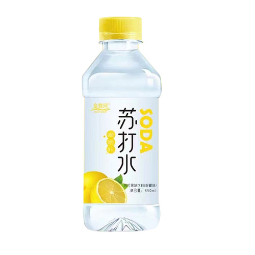 新日期金登河柠檬味苏打水整箱350ml*24瓶无糖无气弱碱性清爽解渴 - 图3