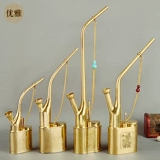 Элегантный медный старомодный кальян, ретро мундштук