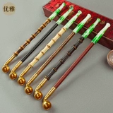 Элегантная ручная работа чистая медная засуха Сумка для дымового котла старый модный дымовой пистолет, фильтровав два традиционных традиционных дымовых дымовых, сражающихся с табаком мужчин