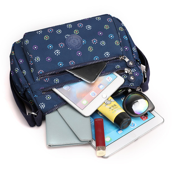 One-shoulder crossbody multi-layer women's bag with large capacity