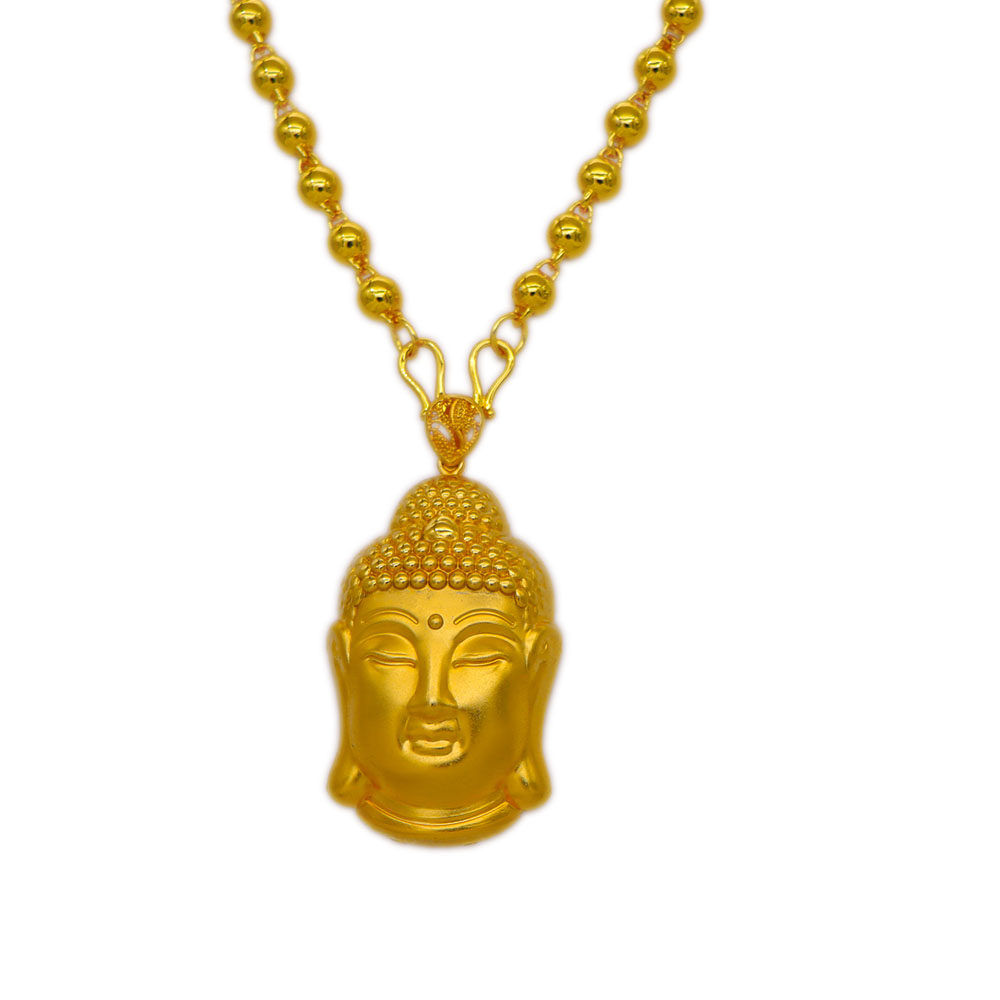 喜仕莱越南男女转运珠光面沙金项链 喜仕莱项链