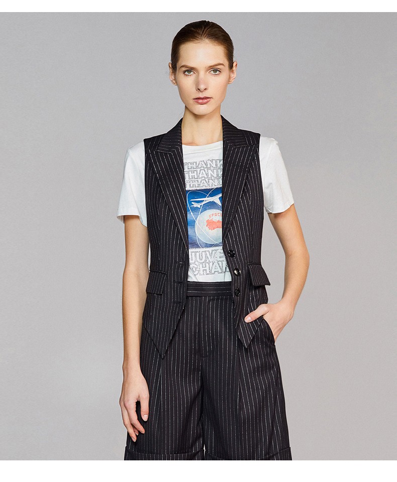 VENSSTNOR维斯提诺  20新款时尚通勤百搭条纹西装短裤薄款 - 图1