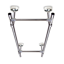 Balcony clotheshorse Top fitting 304 stainless steel stationary clothes hanger cool hanging clothes pole ceiling style double-pole clotheshorse