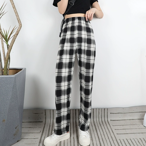 Шелковые весенние летние тонкие вместительные и большые прохладные штаны, большой размер, высокая талия