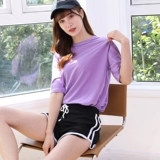 Tide, однотонная летняя дышащая черная футболка, короткий рукав, круглый воротник, сезон 2021